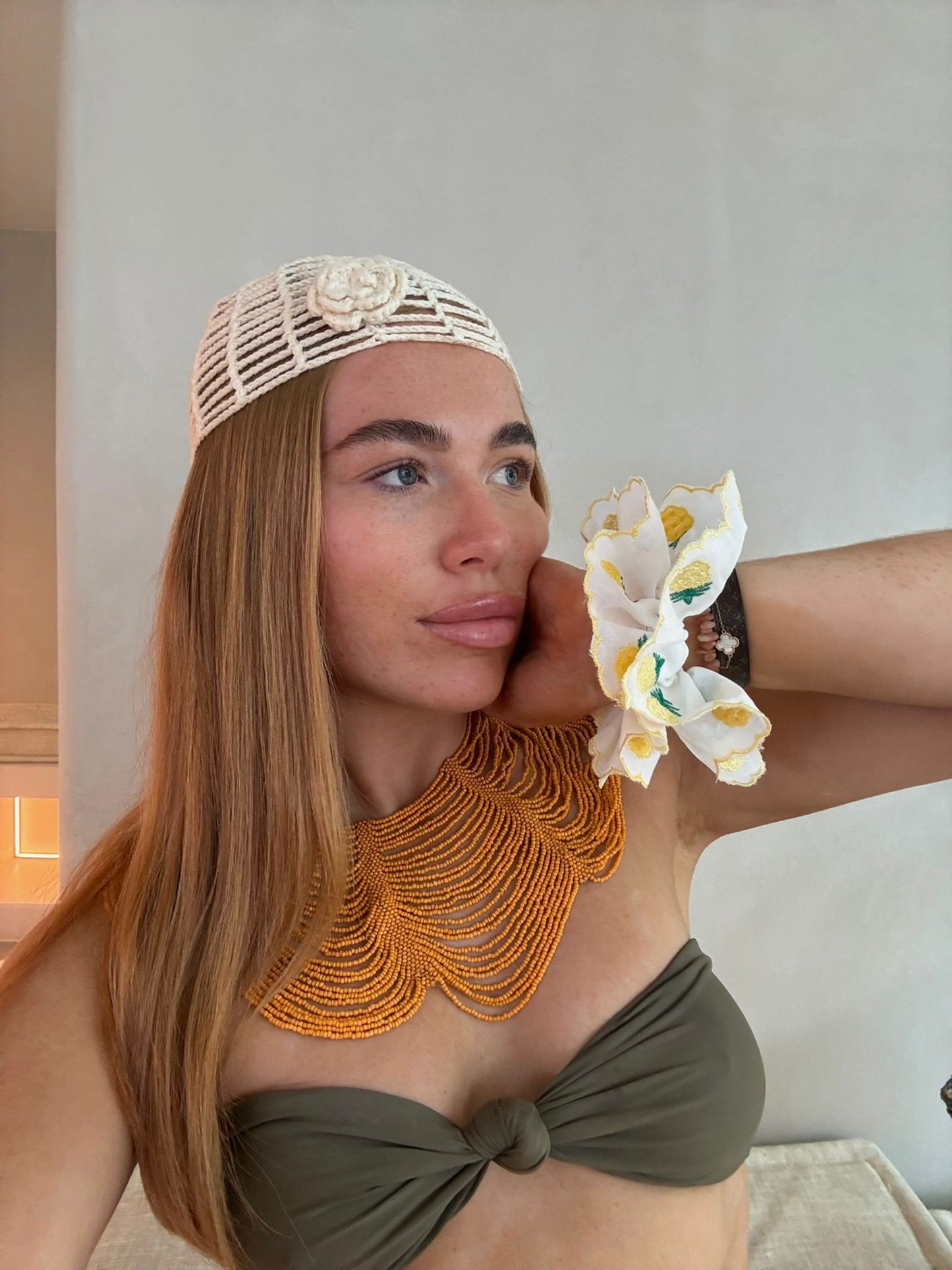 The Aphra Necklace in Orange