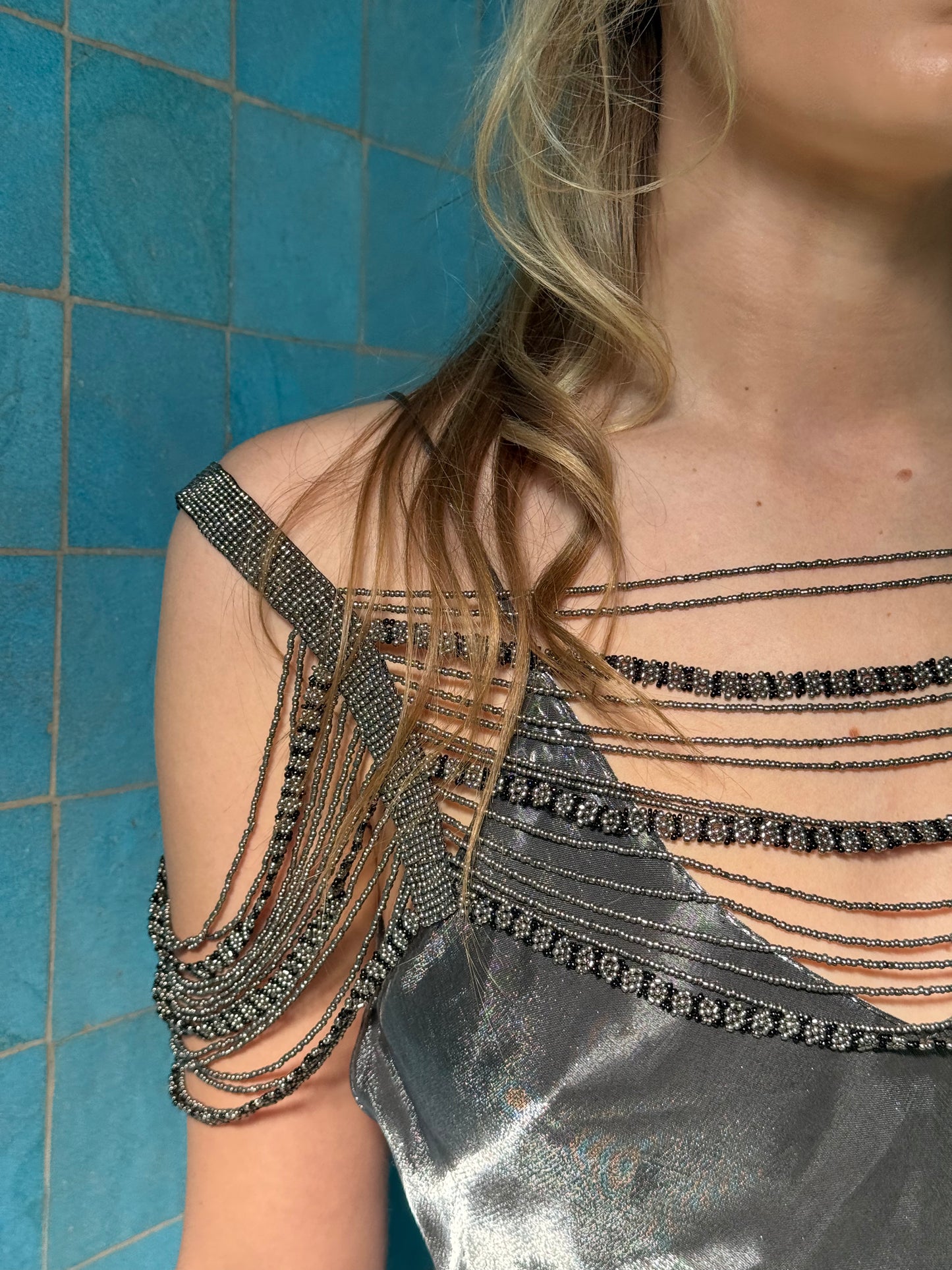 The Celia Shawl in Gunmetal