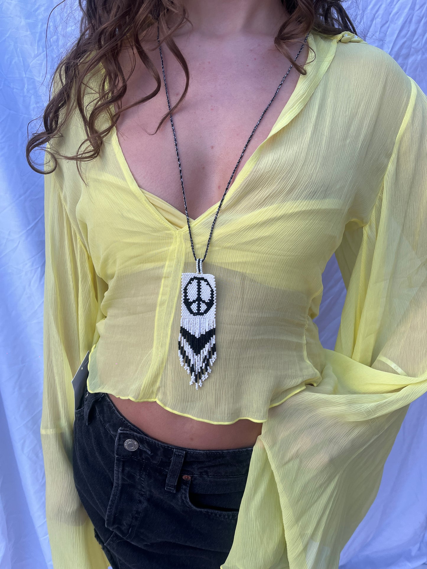 Peace Necklace in Black