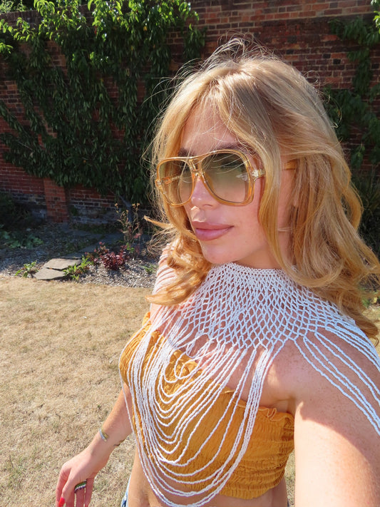 The Cleo Shawl in White