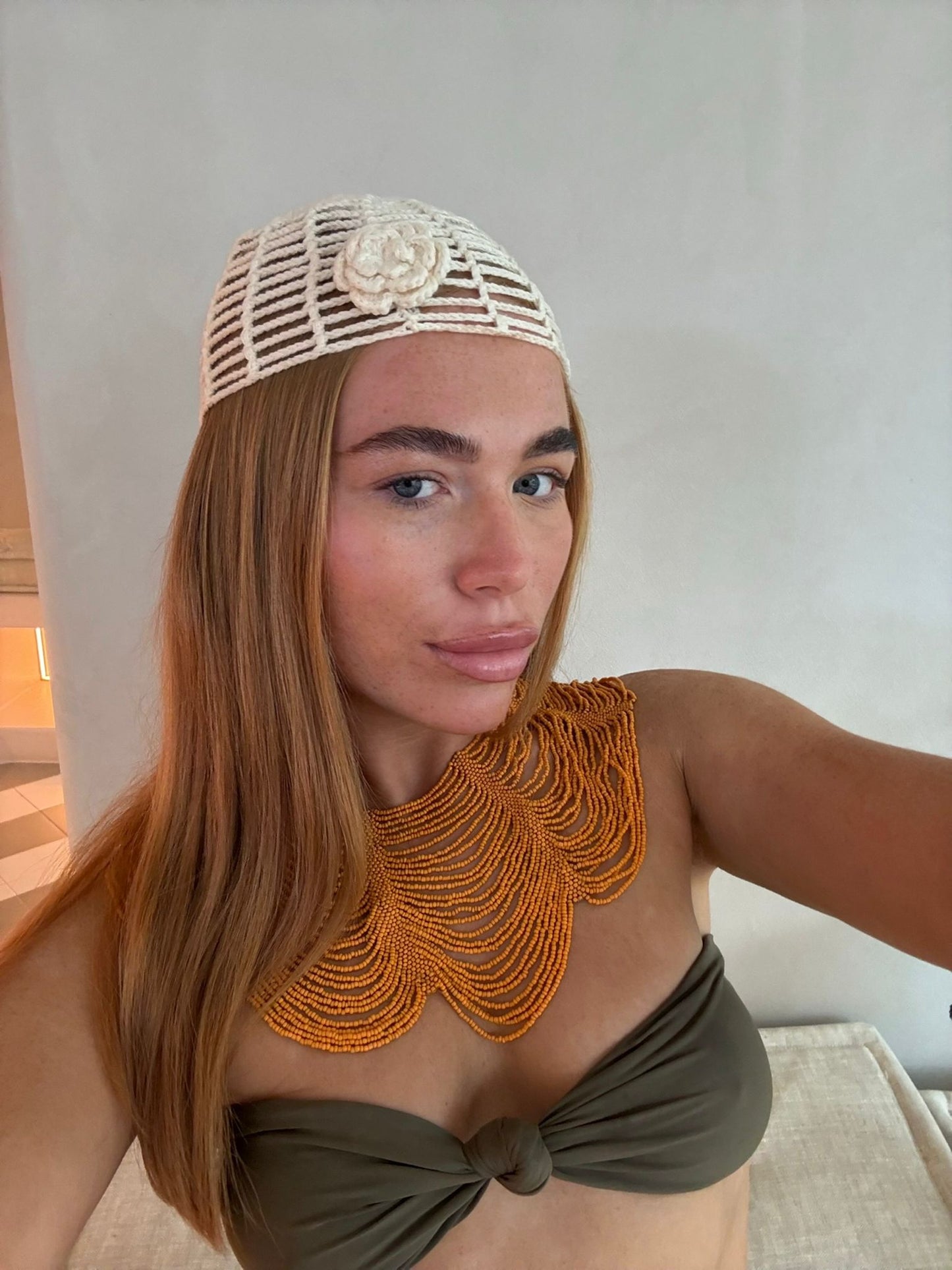 The Aphra Necklace in Orange