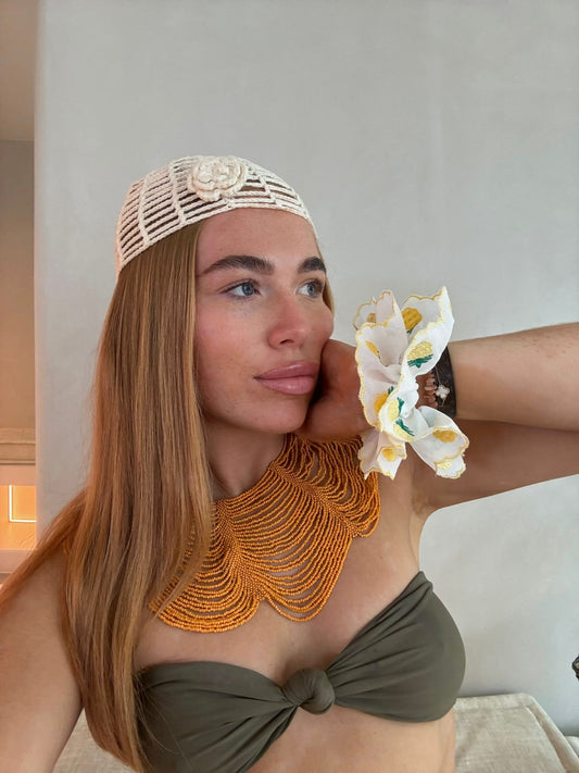 The Aphra Necklace in Orange