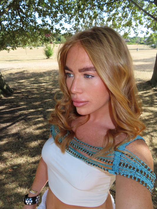 The Celia Shawl in Turquoise