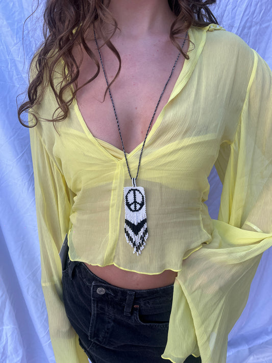 Peace Necklace in Black