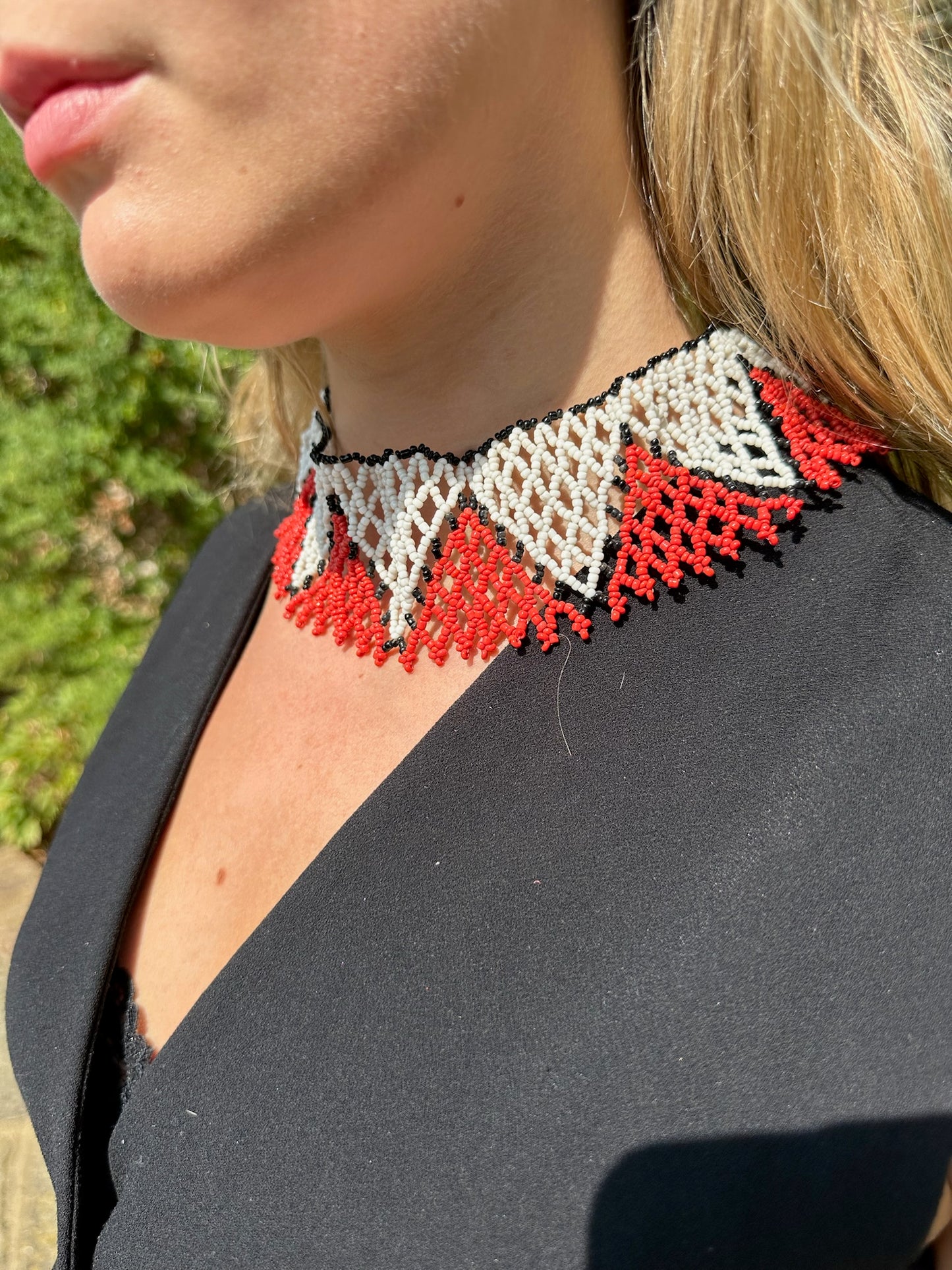 The Alma Necklace in Red