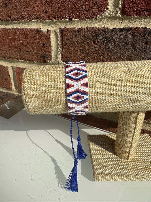 Bracelet - Pink, White and Blue diamond