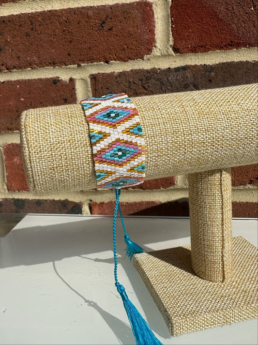 Bracelet - Pink, White and Blue Diamond